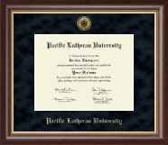 Pacific Lutheran University Gold Engraved Medallion Diploma Frame in Hampshire