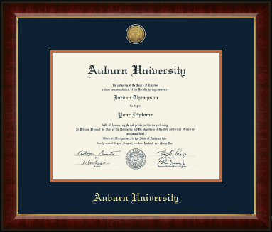 Auburn University diploma frame - Gold Engraved Medallion Diploma Frame in Murano