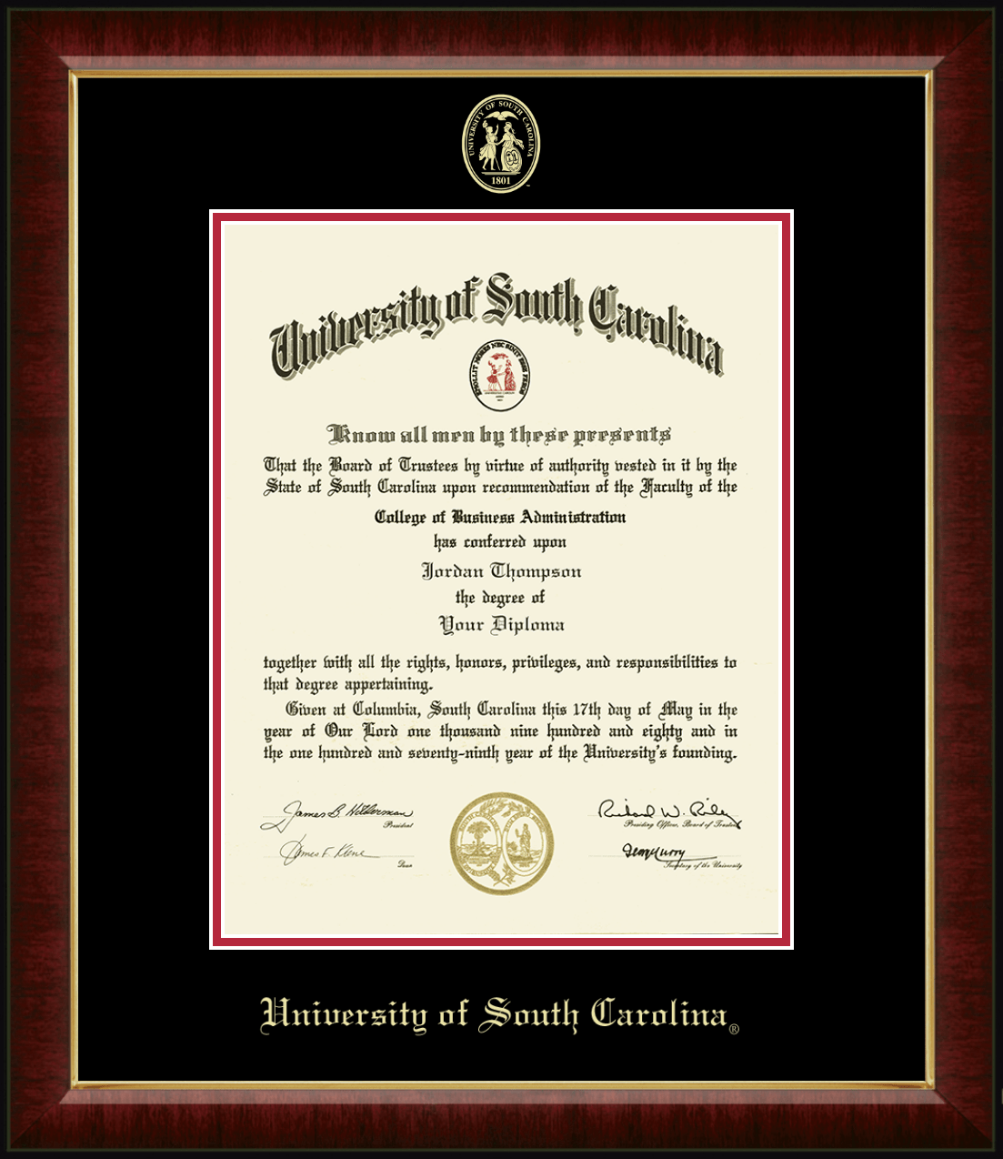 Honors Cherry Glossy Diploma Frame 