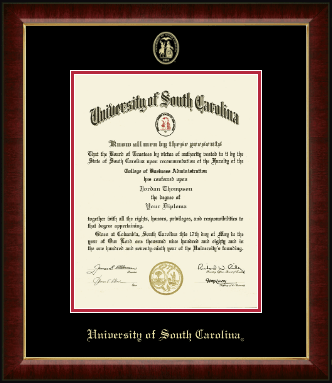 University of South Carolina diploma frame - Gold Embossed Diploma Frame in Murano