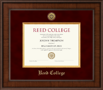 Reed College Presidential Gold Engraved Diploma Frame in Madison