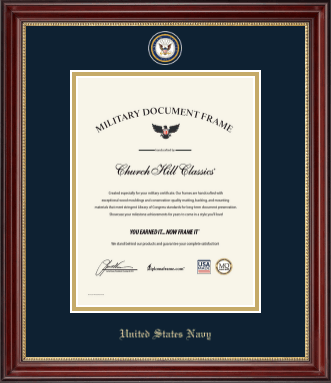 United States Navy diploma frame - Masterpiece Medallion Diploma Frame in Kensington Gold