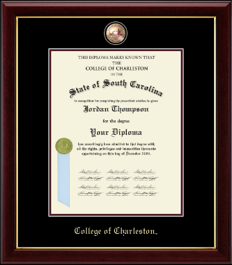 College of Charleston diploma frame - Masterpiece Medallion Diploma Frame in Gallery