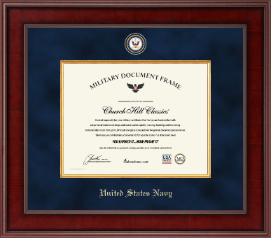 United States Navy certificate frame - Presidential Masterpiece Certificate Frame in Jefferson