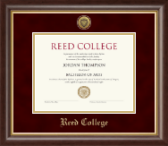 Reed College Gold Engraved Medallion Diploma Frame in Hampshire