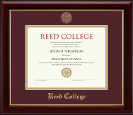 Reed College Gold Embossed Diploma Frame in Gallery