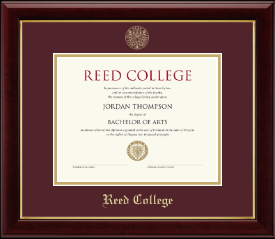 Reed College diploma frame - Gold Embossed Diploma Frame in Gallery