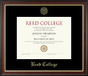 Reed College Gold Embossed Diploma Frame in Studio Gold