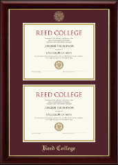 Reed College diploma frame - Double Diploma Frame in Gallery