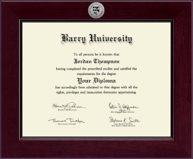 Barry University diploma frame - Century Silver Engraved Diploma Frame in Cordova