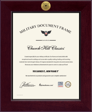 United States Coast Guard certificate frame - Century Gold Engraved Certificate Frame in Cordova