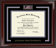 Louisiana State University Spirit Medallion Diploma Frame in Encore