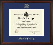 Maria College Gold Embossed Diploma Frame in Studio Gold