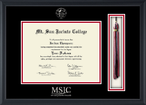 Mt. San Jacinto College Tassel Edition Diploma Frame in Obsidian