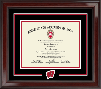 University of Wisconsin Madison diploma frame - Spirit Motion W Medallion Diploma Frame in Encore