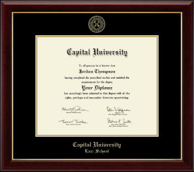 Capital University Law School diploma frame - Gold Embossed Diploma Frame in Gallery