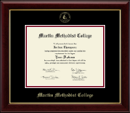 Martin Methodist College Gold Embossed Diploma Frame in Gallery