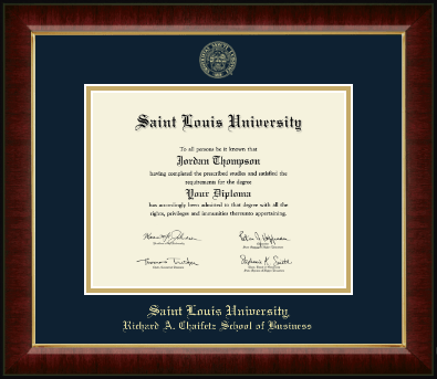 Saint Louis University diploma frame - Gold Embossed Diploma Frame in Murano