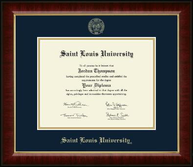 Saint Louis University diploma frame - Gold Embossed Diploma Frame in Murano