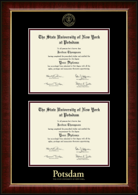 State University of New York at Potsdam diploma frame - Double Diploma Frame in Murano