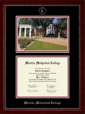 Martin Methodist College diploma frame - Campus Scene Diploma Frame in Sutton