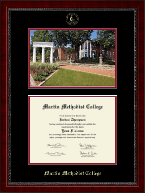 Martin Methodist College diploma frame - Campus Scene Diploma Frame in Sutton