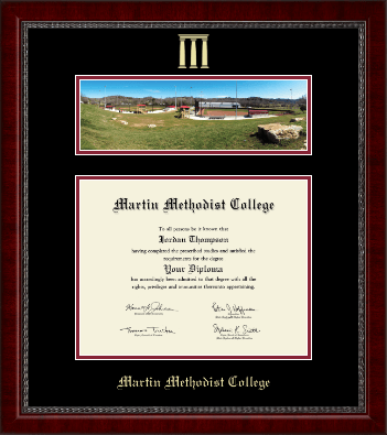 Martin Methodist College diploma frame - Campus Scene Diploma Frame in Sutton