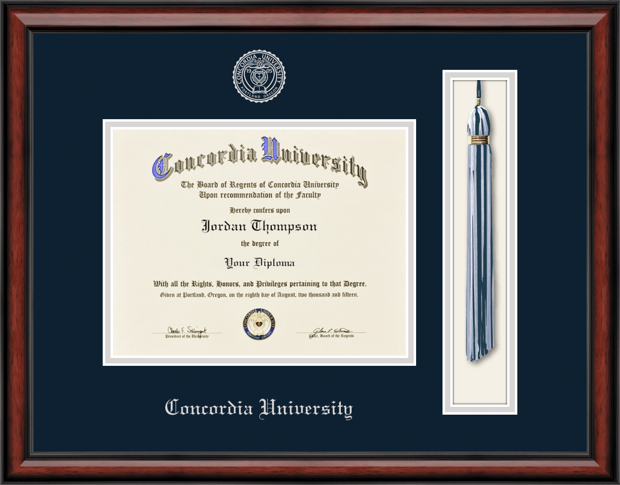 Concordia University Portland Tassel Edition Diploma Frame in Southport