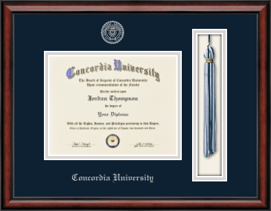 Concordia University Portland diploma frame - Tassel & Cord Diploma Frame in Southport