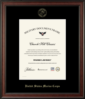 United States Marine Corps certificate frame - Gold Embossed Certificate Frame  in Studio