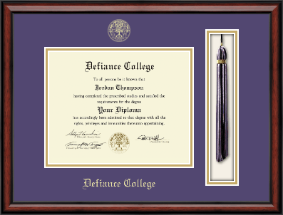 Defiance College diploma frame - Tassel & Cord Diploma Frame in Southport