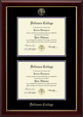 Defiance College diploma frame - Double Diploma Frame in Gallery