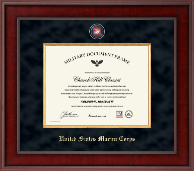 United States Marine Corps certificate frame - Presidential Masterpiece Certificate Frame in Jefferson