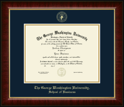 The George Washington University diploma frame - Gold Embossed Diploma Frame in Murano