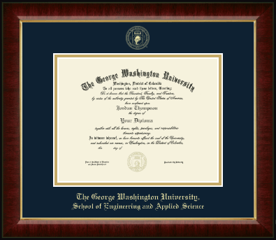 The George Washington University diploma frame - Gold Embossed Diploma Frame in Murano