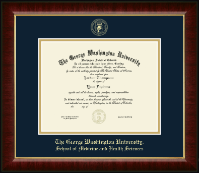 The George Washington University diploma frame - Gold Embossed Diploma Frame in Murano