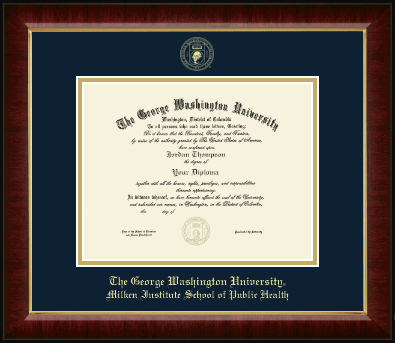 The George Washington University diploma frame - Gold Embossed Diploma Frame in Murano