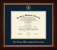 The George Washington University diploma frame - Gold Embossed Diploma Frame in Murano