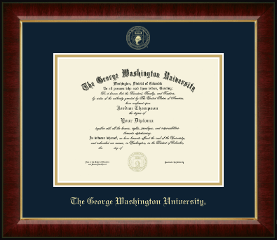 The George Washington University diploma frame - Gold Embossed Diploma Frame in Murano