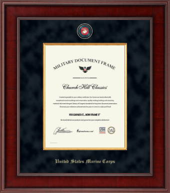 United States Marine Corps diploma frame - Presidential Masterpiece Certificate Frame in Jefferson