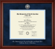 University of North Carolina Eshelman School of Pharmacy Silver Engraved Medallion Diploma Frame in Cambridge