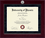 University of Phoenix diploma frame - Millennium Silver Engraved Diploma Frame in Cordova