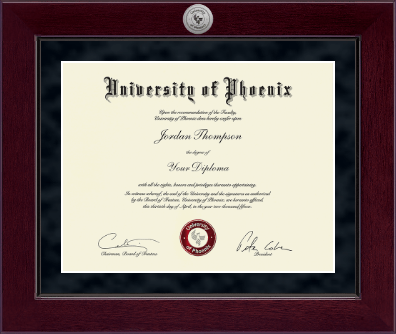 University of Phoenix diploma frame - Millennium Silver Engraved Diploma Frame in Cordova