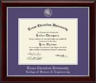 Texas Christian University diploma frame - Masterpiece Medallion Diploma Frame in Gallery Silver