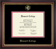 Howard College - Big Springs Gold Embossed Diploma Frame in Regency Gold