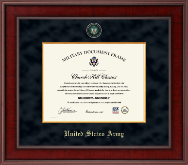 United States Army certificate frame - Presidential Masterpiece Certificate Frame in Jefferson