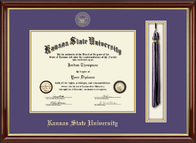 Kansas State University diploma frame - Tassel & Cord Diploma Frame in Southport Gold