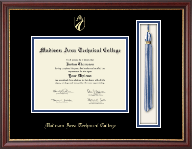 Madison Area Technical College diploma frame - Tassel & Cord Diploma Frame in Newport