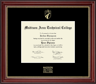 Madison Area Technical College diploma frame - Gold Embossed Diploma Frame in Kensington Gold