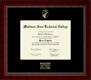 Madison Area Technical College Gold Embossed Diploma Frame in Sutton
